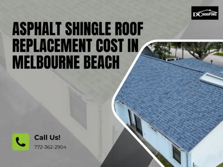 Asphalt shingle roof replacement cost graphic for Melbourne Beach homes