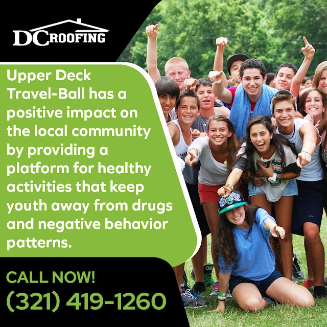 Why does DC Roofing, Inc. want to support Upper Deck Travel-Ball?