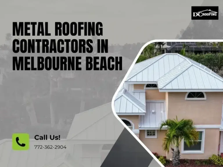 House with silver metal roof installed by professional contractors in Melbourne Beach