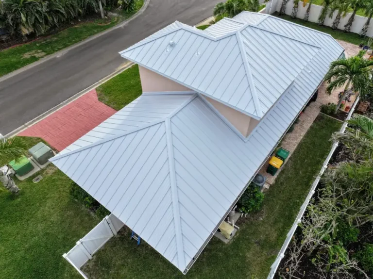 Metal roof installation providing hurricane protection in Melbourne Beach home