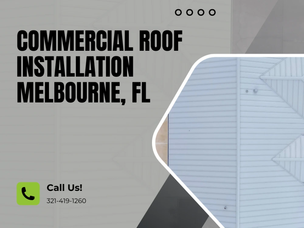 New commercial metal roof being installed in Melbourne FL
