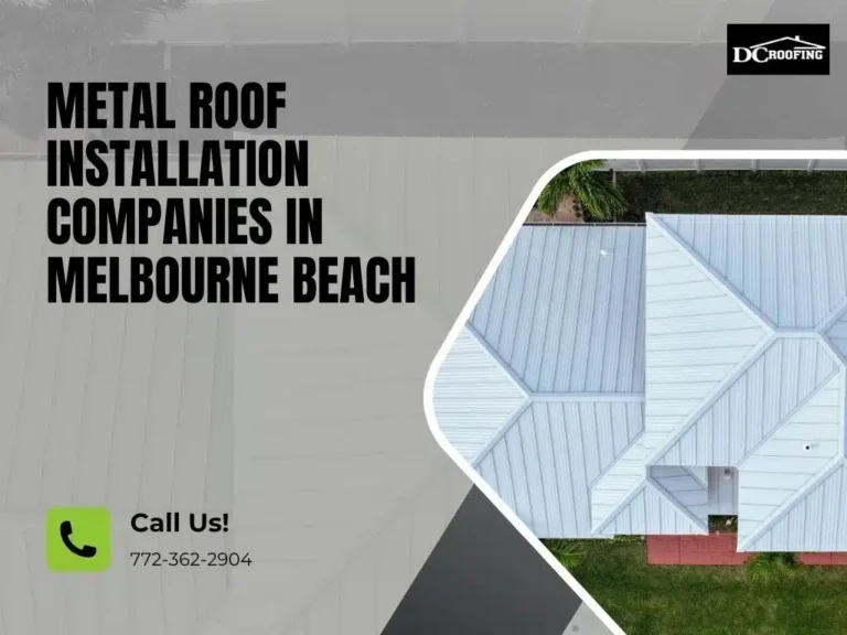 Top-down view of a modern metal roof on a Melbourne Beach home, designed for hurricane resistance