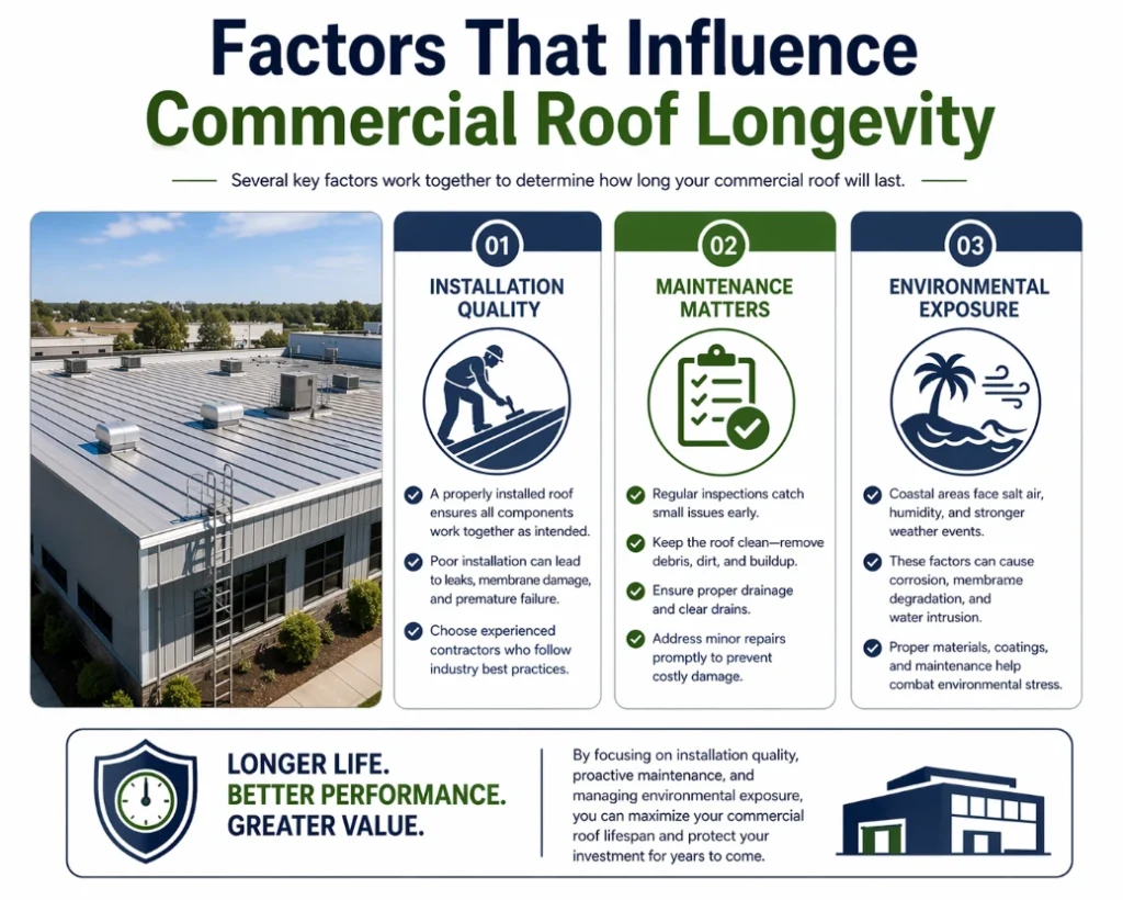 commercial roof lifespan Melbourne